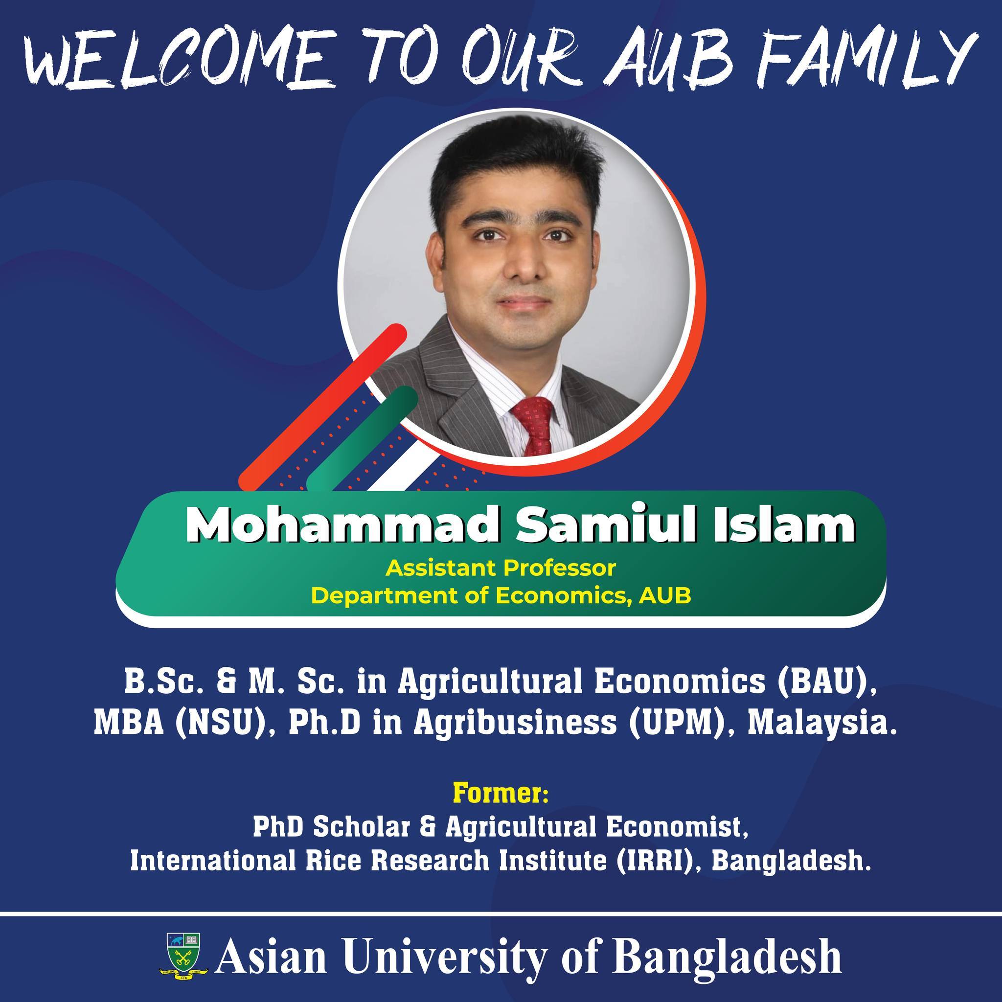 Welcome to our AUB family image